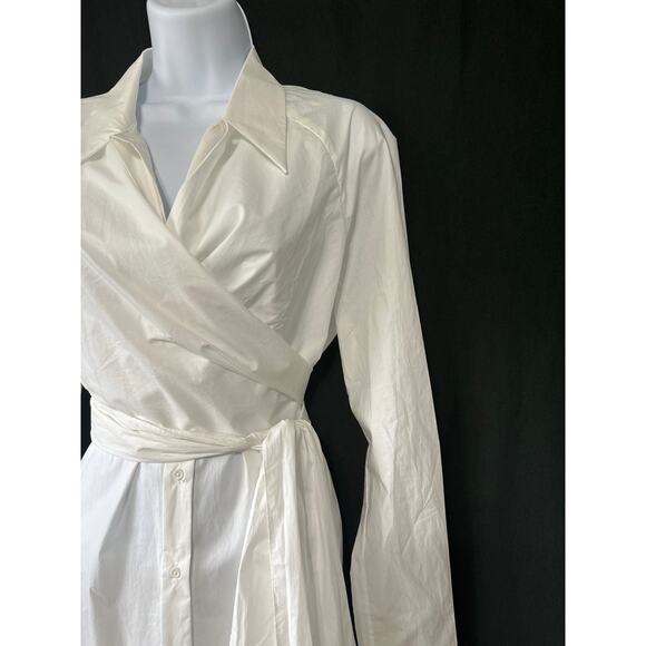 NWT RIZHUO Wrap Shirt Dress XL Minimalist Lagenlook Asian Designer City Chic - Picture 7 of 16